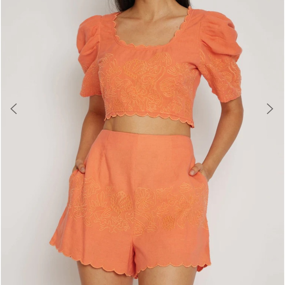 CAMERON EMBROIDERED SHORT & ROWAN EMBROIDERED TOP